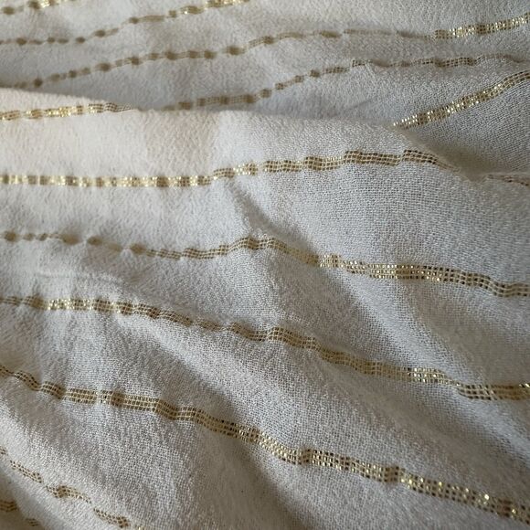 Jens Pirate Booty Vambelle Mini Dress Cream Gold Stripe S Boho Beach Ballon - Picture 10 of 16